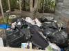 SUPPLIED
A pile of garbage was left rotting outside Kerri Stephens’s home.