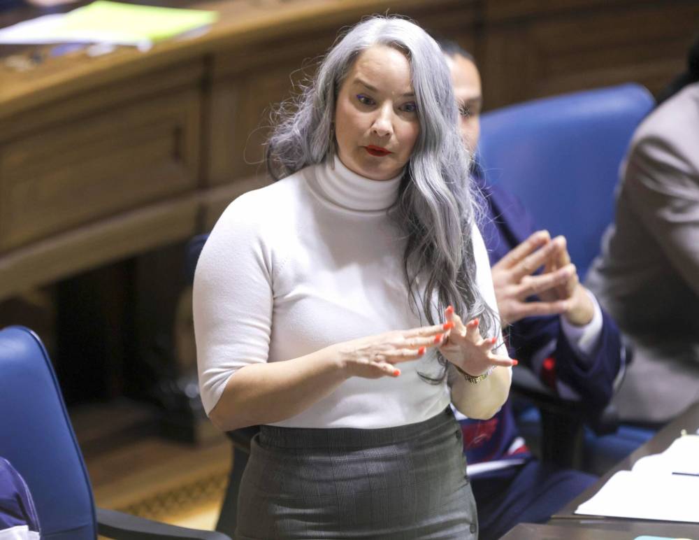 RUTH BONNEVILLE / WINNIPEG FREE PRESS
                                “There is no way for this PC government to execute any of these promises of $2.5 billion without cuts,” NDP house leader Nahanni Fontaine said.