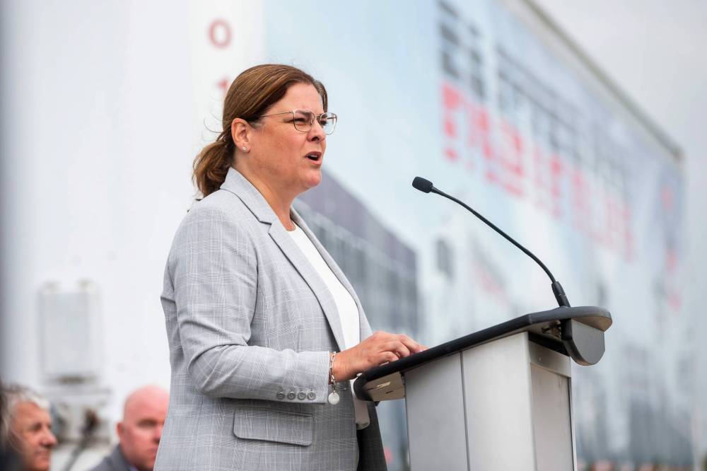 MIKAELA MACKENZIE / WINNIPEG FREE PRESS
“This project will create incredible opportunities for Manitoba’s Indigenous communities to participate in clean energy and economic corridors that create financial benefit for remote and Indigenous communities. It will further our commitment to make Manitoba a ‘have’ province,” Premier Heather Stefanson said of the NeeStaNan Project