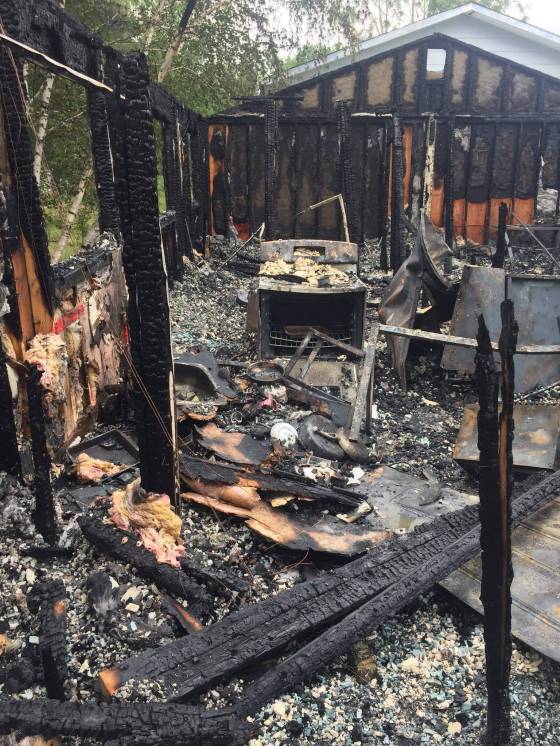 A Leaf Rapids home was invaded and set on fire last week. (Supplied)