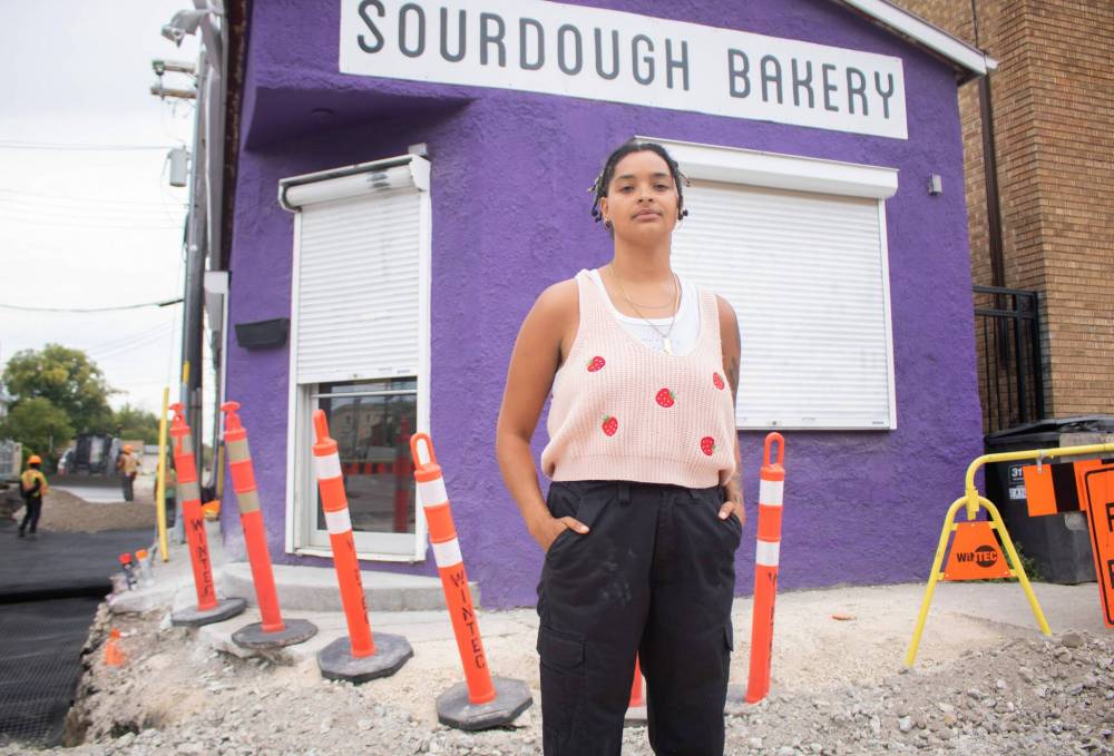 MIKE THIESSEN / WINNIPEG FREE PRESS
                                Tamika Krush, co-owner of Eadha Bakery Worker Co-op, says that the need to close to the public due to construction on Ellice Avenue and Furby Street has left the bakery in a precarious position.