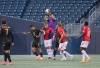 Mike Thiessen / Winnipeg Free Press
                                Valour FC goalkeeper Rayane-Yuba Yesli controls the ball Friday night against Cavalry FC.