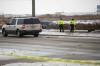 Winnipeg police investigate the collision at Inkster Boulevard and King Edward Street in December 2022. (Daniel Crump / Winnipeg Free Press Files)
