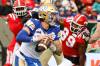 LARRY MACDOUGAL / THE CANADIAN PRESS FILES
                                Winnipeg Blue Bombers quarterback Dru Brown (6) runs the ball during first half CFL football action against the Calgary Stampeders, in Calgary, Alta., Friday, Aug. 18, 2023.