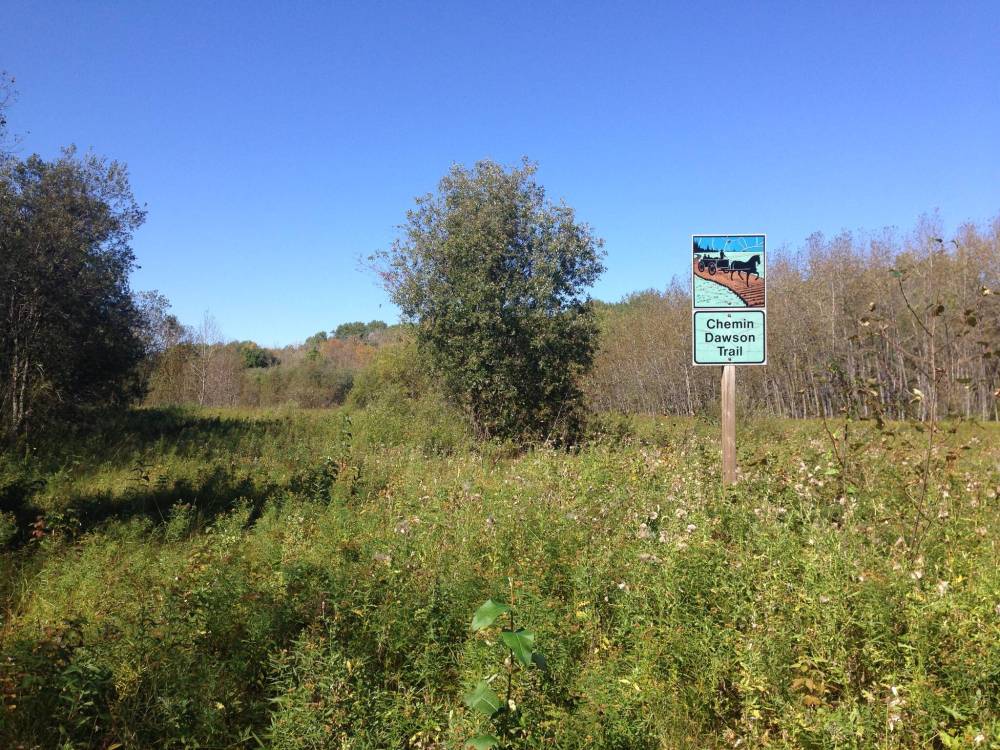 Supplied
The historic trail is marked, though it is not readily visible.
