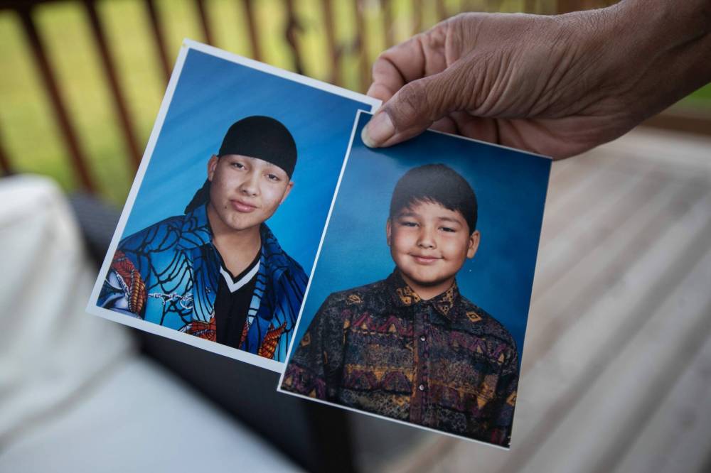 DANIEL CRUMP / WINNIPEG FREE PRESS
School pictures of Evan Beardy Caron, who was 33 when he was killed.