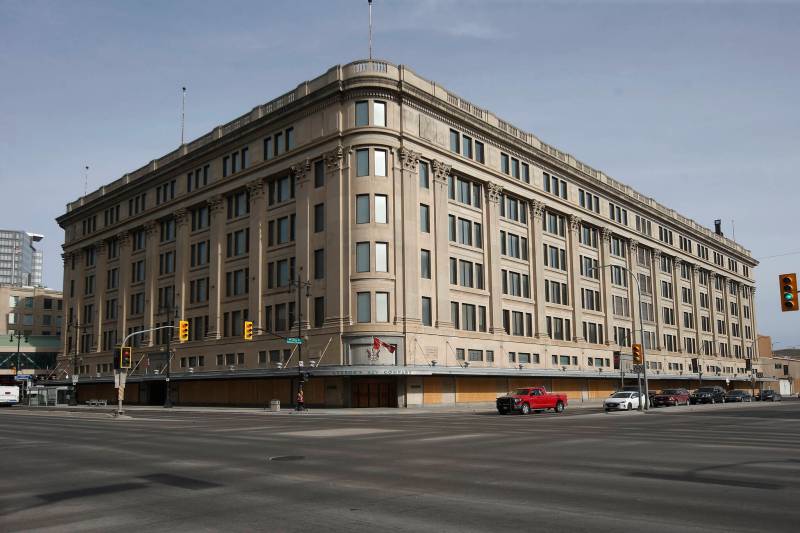 JOHN WOODS / WINNIPEG FREE PRESS FILES
                                Way back, when Portage Avenue was the new retail frontier, ‘The Hudson’s Bay Company had to do something, and so in 1925 they bought some property on Portage,’ Greg Agnew of Heritage Winnipeg says of the building seen here in 2021.