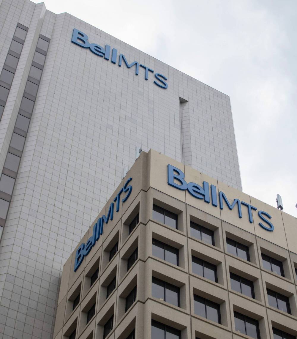 MIKE THIESSEN / WINNIPEG FREE PRESS
There are two buildings off Main Street branded with Bell MTS logos — 23-floor and 13-floor facilities that agents deem the ‘Bell MTS Portfolio’ — going for $33.5 million.