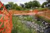 MIKE THIESSEN / WINNIPEG FREE PRESS 
                                A massive hole at one edge of the busy Sturgeon Creek active transportation route is still drawing safety complaints from residents months after it was first reported.