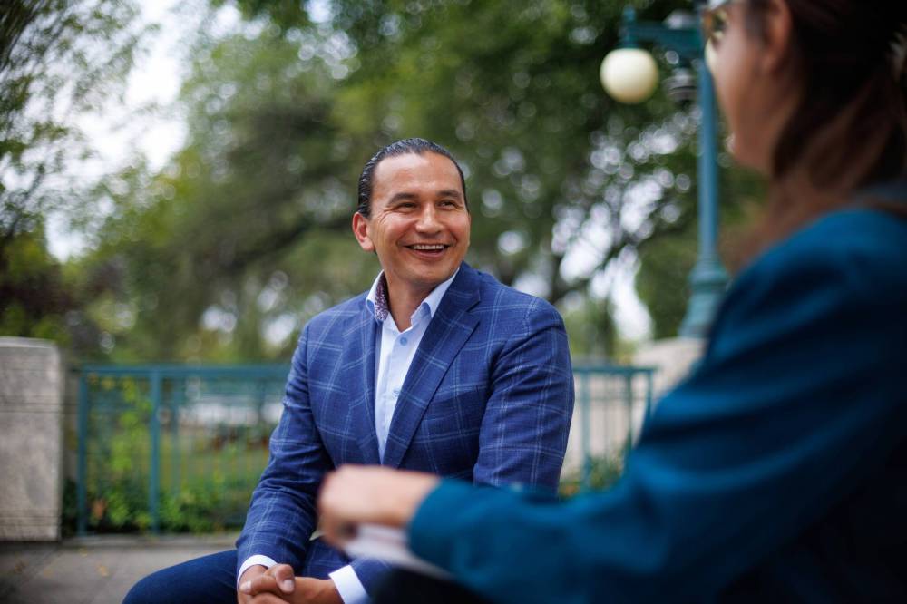 MIKE DEAL / WINNIPEG FREE PRESS
Voters can continue to expect daily commitments on health care, jobs, cost of living, and the economy throughout September, Kinew says.