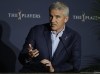 FILE - PGA Tour Commission Jay Monahan speaks during a news conference Friday, March 13, 2020, in Ponte Vedra Beach, Fla. Back to full health, Monahan said Wednesday, Aug. 9, 2023, the PGA Tour is on the right path to finalize a deal with the Saudi backers of LIV Golf and that whether he's the best person to lead the tour will depend on the results. Monahan spoke publicly for the first time since he returned to work July 17, having stepped away for three weeks with what he described as anxiety that had been building up over time. (AP Photo/Chris O'Meara, File)