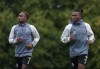 Vancouver Whitecaps' Richie Laryea, left, and Sam Adekugbe jog together during their first training session with the MLS soccer club, in Vancouver, B.C., Wednesday, Aug. 9, 2023. THE CANADIAN PRESS/Darryl Dyck