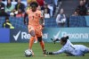 Netherlands' Lineth Beerensteyn, left, evades South Africa's goalkeeper Kaylin Swart during the Women's World Cup Group round of 16 soccer match between Netherlands and South Africa at the Sydney Football Stadium in Sydney, Australia, Sunday, Aug. 6, 2023. (AP Photo/Aisha Schulz)
