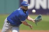 Toronto Blue Jays' Alek Manoah pitches in the first inning of a baseball game against the Cleveland Guardians Thursday, Aug. 10, 2023, in Cleveland. (AP Photo/Sue Ogrocki)