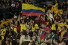 Colombia fans cheer during the Women's World Cup quarterfinal soccer match between England and Colombia at Stadium Australia in Sydney, Australia, Saturday, Aug. 12, 2023. (AP Photo/Rick Rycroft)