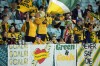 Australian fans celebrate prior to the Women's World Cup round of 16 soccer match between the Australia and Denmark at Stadium Australia in Sydney, Australia, Monday, Aug. 7, 2023. (AP Photo/Rick Rycroft)