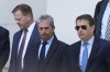 FILE - Carlos De Oliveira, center, the property manager of Donald Trump's Mar-a-Lago estate, leaves the Alto Lee Adams Sr. U.S. Courthouse, Aug. 10, 2023, in Fort Pierce, Fla. De Oliveira's arraignment is set Aug. 15. (AP Photo/Wilfredo Lee, File)