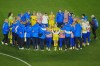 Sweden players get together after their loss in the Women's World Cup semifinal soccer match between Sweden and Spain at Eden Park in Auckland, New Zealand, Tuesday, Aug. 15, 2023. (AP Photo/Abbie Parr)