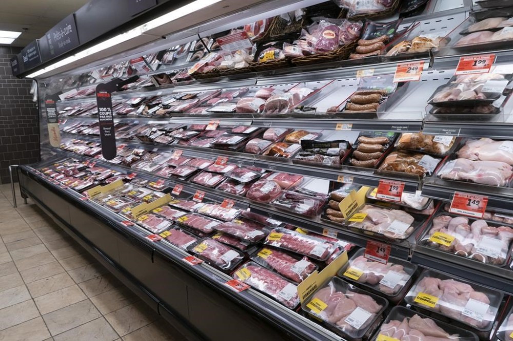 A meat counter in a grocery store is seen in Montreal, on Thursday, April 30, 2020. THE CANADIAN PRESS/Paul Chiasson