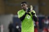Toronto FC goalkeeper Sean Johnson applauds the fans following Canadian Championship quarterfinal soccer action against CF Montreal in Toronto on Tuesday, May 9, 2023. Toronto FC's nightmarish season took another turn for the worse Wednesday with news that Johnson will be out four to six weeks with a broken hand. THE CANADIAN PRESS/Chris Young