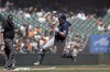 Tampa Bay Rays' Luke Raley runs the bases for an inside-the-park home run against the San Francisco Giants during the sixth inning of a baseball game Wednesday, Aug. 16, 2023, in San Francisco. (AP Photo/Godofredo A. Vásquez)