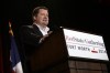 FILE - Erick Erickson speaks to attendees at the 2014 Red State Gathering, Friday, Aug. 8, 2014, in Fort Worth, Texas. Several Republican White House hopefuls are appearing starting Friday at a conservative conference with hopes of making up ground against former President Donald Trump. Trump won’t speak at The Gathering, an Atlanta event where radio host Erick Erickson will welcome six GOP contenders. (AP Photo/Tony Gutierrez, File)