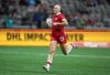 Canada's Olivia Apps scores a try against Brazil during HSBC Canada Sevens women's rugby action, in Vancouver, B.C., Saturday, March 4, 2023. Canada's rugby sevens squads will have home-field advantage this weekend when they look to secure Olympic qualification at the Rugby Americas North (RAN) Sevens in Langford, B.C. THE CANADIAN PRESS/Darryl Dyck