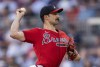 Atlanta Braves starting pitcher Spencer Strider throws to a San Francisco Giants batter during the first inning of a baseball game Friday, Aug. 18, 2023, in Atlanta. (AP Photo/Hakim Wright Sr.)