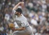 Chicago White Sox starting pitcher Jesse Scholtens works against the Colorado Rockies during the first inning of a baseball game Saturday, Aug. 19, 2023, in Denver. (AP Photo/David Zalubowski)