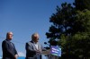 Ontario Premier Doug Ford's office says the chief of staff to Municipal Affairs and Housing Minister Steve Clark has resigned. Clark listens as Ford speaks during a press conference in Mississauga, Ont., Friday, Aug. 11, 2023. THE CANADIAN PRESS/Cole Burston
