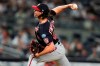Washington Nationals' Kyle Finnegan pitches during the ninth inning of the team's baseball game against the New York Yankees Tuesday, Aug. 22, 2023, in New York. (AP Photo/Frank Franklin II)