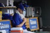 Chicago Cubs pitcher Jameson Taillon sits in the dugout after allowing a Detroit Tigers' Kerry Carpenter grand slam in the sixth inning of a baseball game, Wednesday, Aug. 23, 2023, in Detroit. (AP Photo/Paul Sancya)