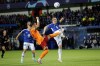Galatasaray Abdülkerim Bardakci and Molde's Ola Brynhildsen, right, during the playoff match for the Champions League soccer match between Molde and Galatasaray at Aker Stadion, Molde, Norway, Wednesday Aug. 23, 2023. (Svein Ove Ekornesvag/NTB via AP)