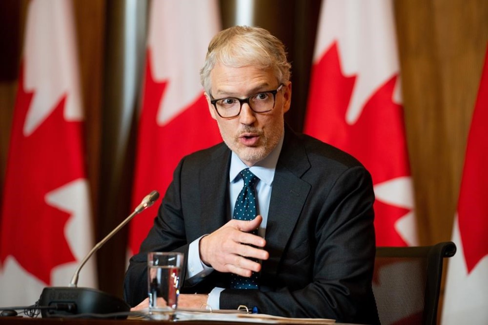 Federal privacy commissioner Philippe Dufresne speaks at a press conference in Ottawa, on Thursday, Jan. 26, 2023. The federal privacy watchdog and some of his global counterparts are urging the largest social media companies to prevent bulk extraction of personal details from their websites. THE CANADIAN PRESS/Spencer Colby
