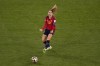 Spain's Olga Carmona celebrates after scoring a goal during the Women's World Cup soccer final between Spain and England at Stadium Australia in Sydney, Australia, Sunday, Aug. 20, 2023. (AP Photo/Mark Baker)