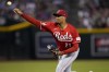 Cincinnati Reds starting pitcher Hunter Greene throws against the Arizona Diamondbacks during the first inning of a baseball game, Friday, Aug. 25, 2023, in Phoenix. (AP Photo/Matt York)