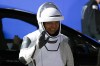 Japanese astronaut Satoshi Furukawa waves to family and friends as he leaves the Operations and Checkout Building before heading to the launch pad to board the SpaceX Falcon 9 rocket on a mission to the International Space Station at Kennedy Space Center in Cape Canaveral, Fla., early Saturday, Aug. 26, 2023. (AP Photo/Terry Renna)
