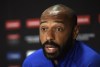 FILE - Thierry Henry speaks during a press conference, in San Jose, Costa Rica, Tuesday, Feb. 18, 2020. Having starred for France as arguably its greatest forward, Thierry Henry wants to lead Les Bleus to a long-awaited Olympic gold medal in his new role as coach. Henry was appointed as coach of the national under-21 team on Monday, Aug. 21, 2023 on a two-year contact and he will also lead a France side at the 2024 Paris Olympics. (AP Photo/Carlos Gonzalez, file)