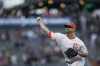 San Francisco Giants pitcher Alex Cobb throws to a Cincinnati Reds batter during the first inning of a baseball game Tuesday, Aug. 29, 2023, in San Francisco. (AP Photo/Godofredo A. Vásquez)