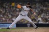 San Francisco Giants relief pitcher Sean Manaea works against a San Diego Padres batter during the fifth inning of a baseball game Thursday, Aug. 31, 2023, in San Diego. (AP Photo/Gregory Bull)