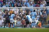 Manchester City's Nathan Ake scores his side's second goal during the English Premier League soccer match between Manchester City and Fulham at the Etihad stadium in Manchester, England, Saturday, Sept. 2, 2023. (AP Photo/Dave Thompson)