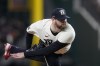 Texas Rangers starting pitcher Jordan Montgomery throws to the Minnesota Twins in the first inning of a baseball game, Saturday, Sept. 2, 2023, in Arlington, Texas. (AP Photo/Tony Gutierrez)