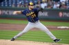 Milwaukee Brewers starting pitcher Corbin Burnes delivers during the second inning of a baseball game against the Pittsburgh Pirates in Pittsburgh, Monday, Sept. 4, 2023. (AP Photo/Gene J. Puskar)