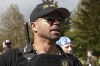 FILE - Proud Boys leader Enrique Tarrio speaks at a rally in Delta Park on Sept. 26, 2020, in Portland, Ore. Former Proud Boys national chairman Enrique Tarrio will be sentenced on Tuesday, Sept. 5, 2023, for a plot to attack the U.S. Capitol in a failed bid to stop the transfer of presidential power after Donald Trump lost the 2020 election. (AP Photo/Allison Dinner, File)