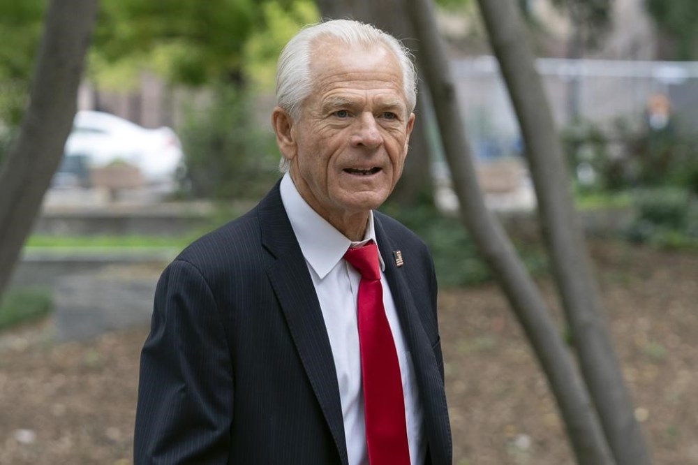 Former Trump White House trade adviser Peter Navarro arrives at the E. Barrett Prettyman U.S. Federal Courthouse, in Washington, Aug. 28, 2023. Jury selection has begun in the case against Navarro, who's charged with contempt of Congress.(AP Photo/Jose Luis Magana, File)