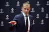 UEFA President Aleksander Ceferin gestures as he arrives for the 2023/24 UEFA Europa League group stage draw at the Grimaldi Forum in Monaco, Friday, Sept. 1, 2023. (AP Photo/Daniel Cole)