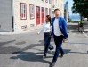 Conservative Leader Pierre Poilievre and his wife Anaida leave a news conference in Quebec City, Wednesday, Sept. 6, 2023. THE CANADIAN PRESS/Jacques Boissinot