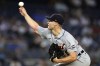 Detroit Tigers pitcher Matt Manning throws against the New York Yankees during the first inning of a baseball game Wednesday, Sept. 6, 2023, in New York. (AP Photo/Adam Hunger)