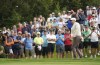Northern Ireland's Rory McIlroy plays his third shot on the 17th during day one of the 2023 Horizon Irish Open, at The K Club, County Kildare, Ireland, Thursday Sept. 7, 2023. (Brian Lawless/PA via AP)