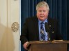 Scott Johnston, a Tory cabinet minister running for re-election in a west Winnipeg constituency, said the Tories would let senior homeowners defer some or all of their property taxes until they sell their homes. Johnston appears at the Manitoba Legislative Building in Winnipeg, Manitoba, Tuesday Jan. 18, 2022. THE CANADIAN PRESS/David Lipnowski